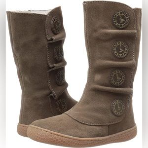 Livie & Luca Tiempo Boots Taupe Classic Suede Leather Size 9